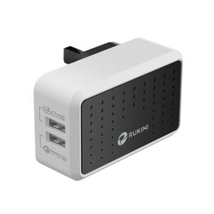Rukini 30W Home Wall Charger with Dual Ports White and Black Rukini 30W Home Wall Charger with Dual Ports White and Black